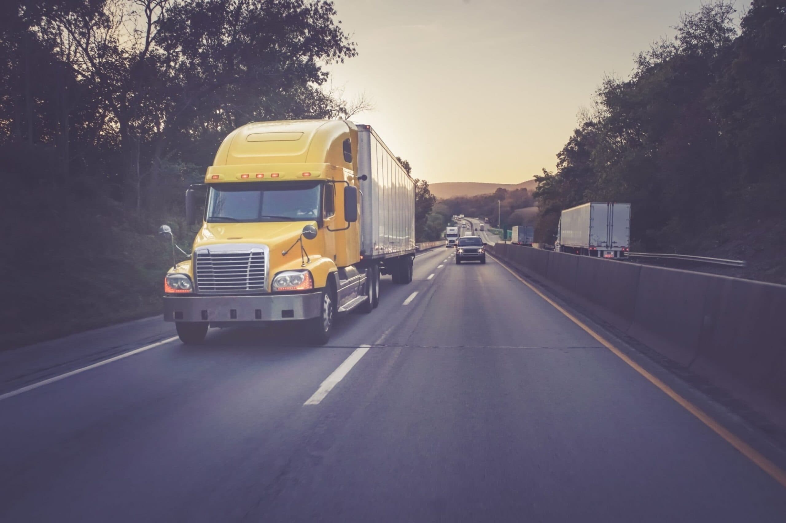 Commercial truck driving — image 1