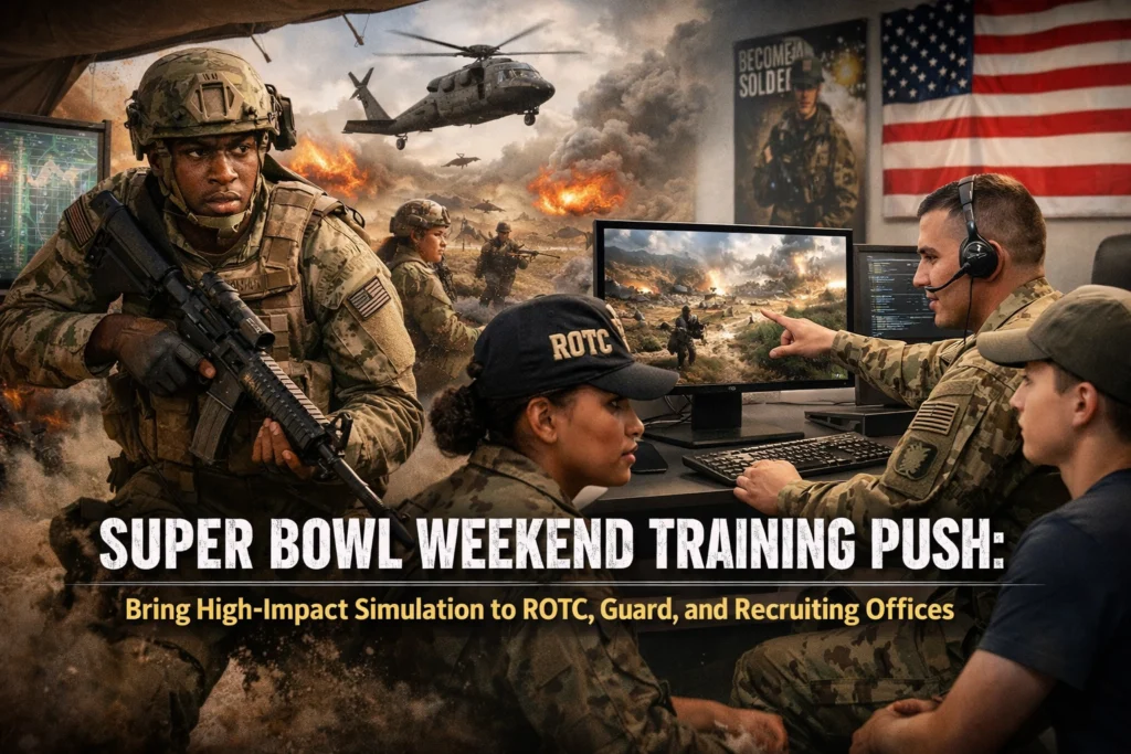 Super Bowl Weekend Training Push: Bring High-Impact Simulation to ROTC, Guard, and Recruiting Offices